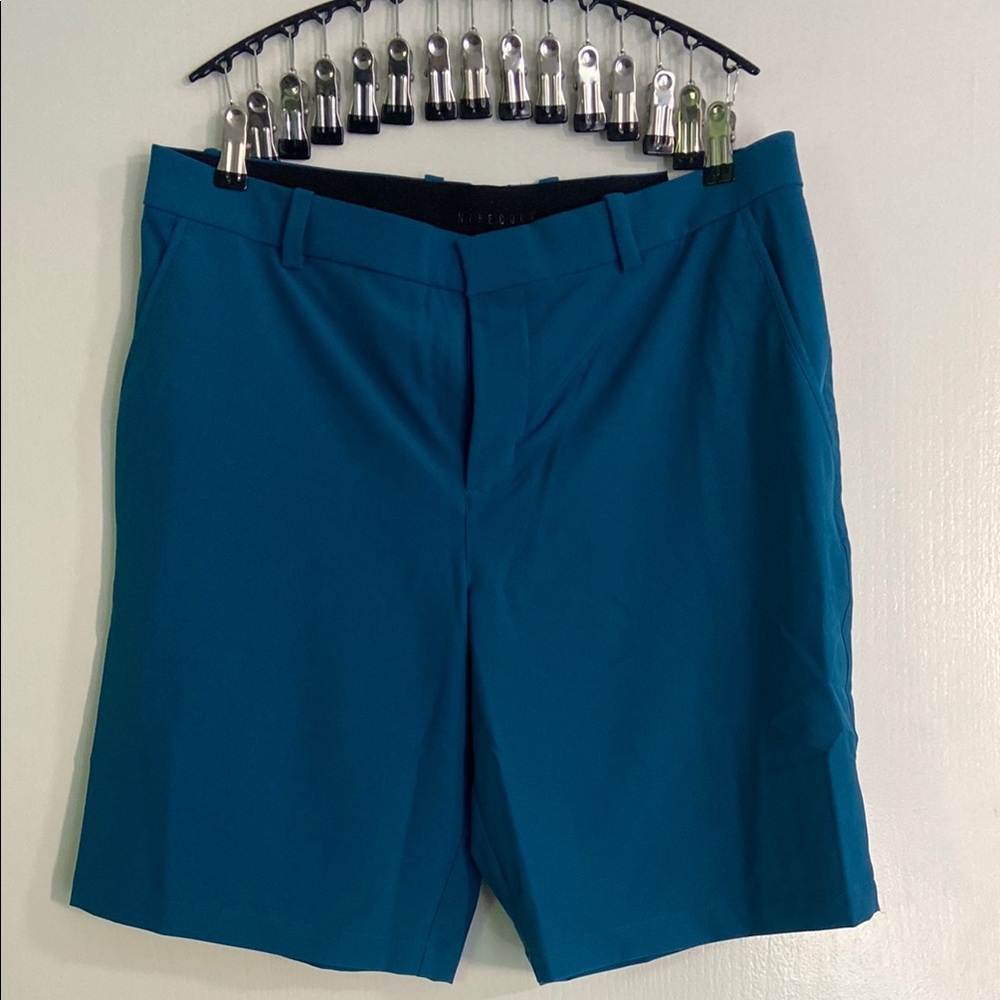 Nike Blue Flat Front Shorts Tailored Design